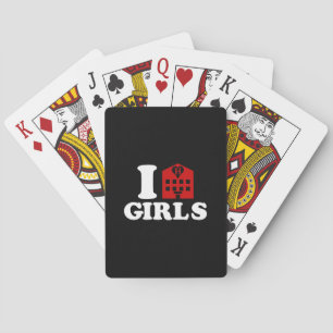 I Love Hotel Girls Poker Cards