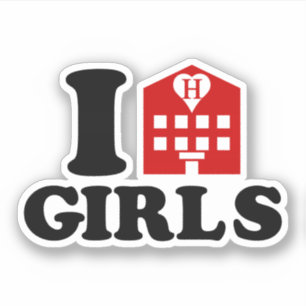 I Love Hotel Girls Sticker