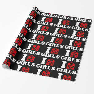 I Love Hotel Girls Wrapping Paper