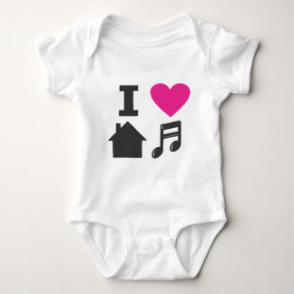 I love house music baby bodysuit