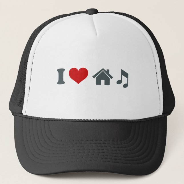 I Love House Music Baseball Hat | Ibiza Dancing (Front)