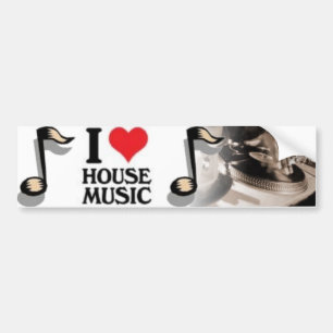 I Love House Music Bumper Sticker