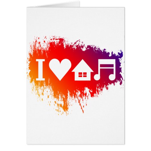 I love house music cards (Front)