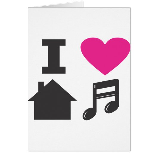 I love house music cards (Front)