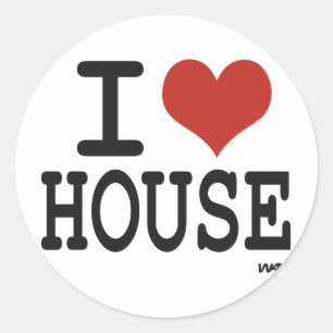 I love House music Classic Round Sticker