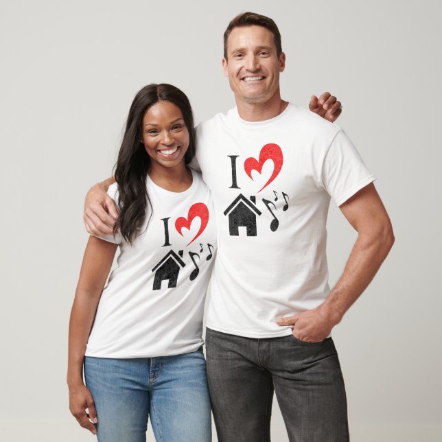 I Love House Music heart music Valentines Day  T-Shirt (Unisex)