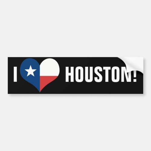 I Love Houston Bumper Sticker