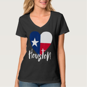 I Love Houston Texas Tx Flag Lonestar Heart T-Shirt