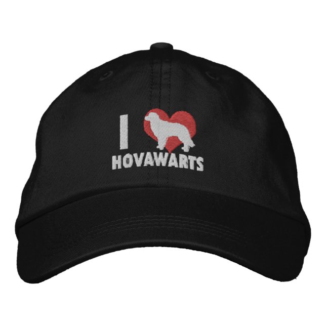 I Love Hovawarts Embroidered Hat (Dark) (Front)