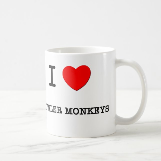 I Love HOWLER MONKEYS Coffee Mug (Right)
