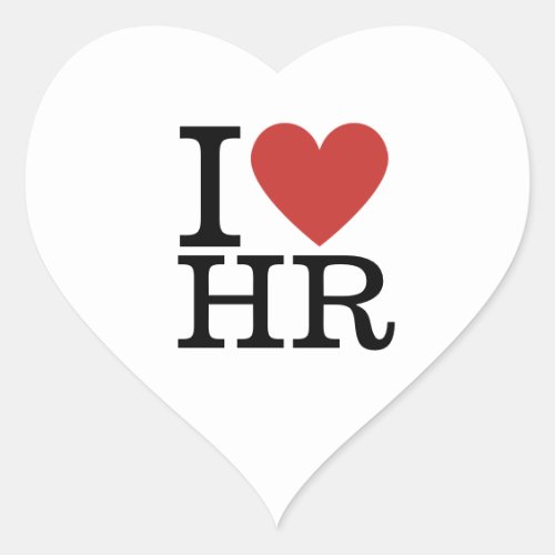  I ️ Love HR Heart Sticker _ HR DepartmentStaff