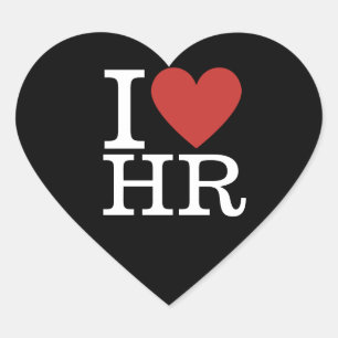 I ❤️ Love HR Heart Sticker - HR Department/Staff