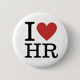 I ❤️ Love HR (HR Dep.) CUSTOMIZABLE Button