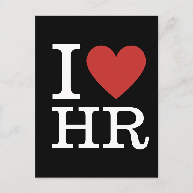 I ❤️ Love HR  - HR Department - Greeting Card (Front)