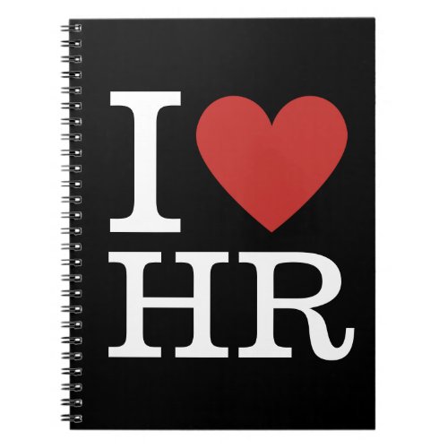 I âï Love HR  _ HR Department _ Spiral Notebook