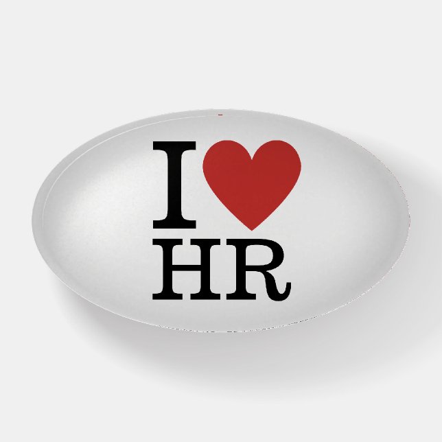 I ❤️ Love HR  - HR Department/Staff -  Paperweight (Front)