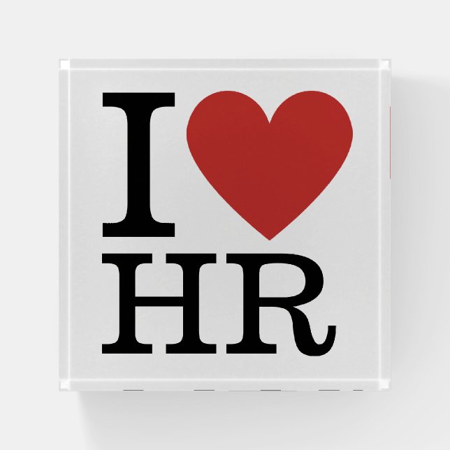 I ❤️ Love HR  - HR Department/Staff -  Paperweight (Front)