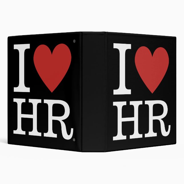 I ❤️ Love HR (HR Dept.) 3 Ring Binder (Background)