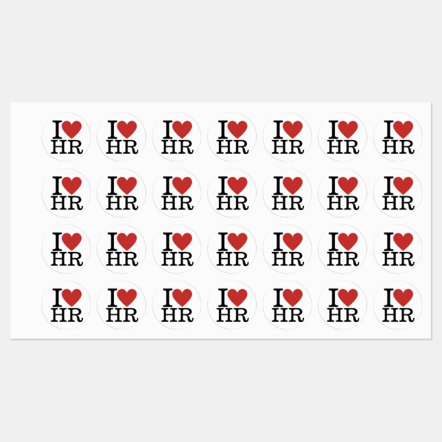 I ❤️ Love HR (HR Dept.) Labels (Sheet)