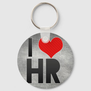 I Love HR Keychain