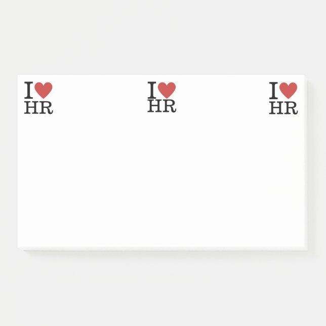 I ❤️ Love HR Post-it Notes - Human Resources Dept. (Front)