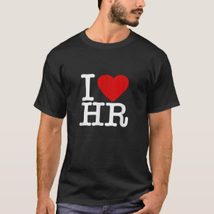 I Love HR Red Heart Human Resources T-Shirt