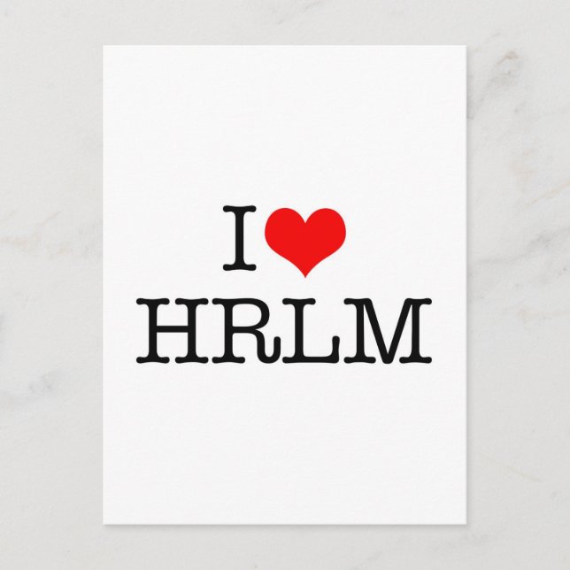 I LOVE HRLM POSTCARD (Front)