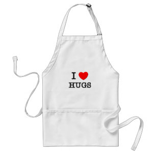 I Love Hugs Adult Apron