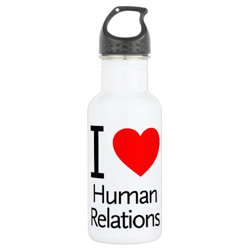 I Love Human Relations Water Bottle