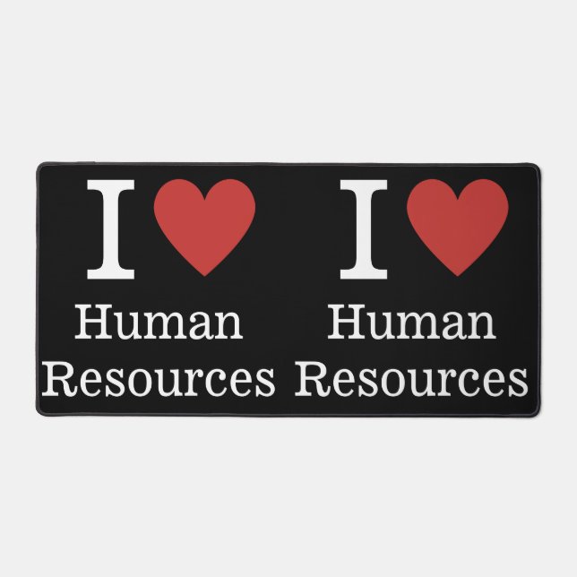 I ❤️ Love Human Resources Desk Mat (Front)