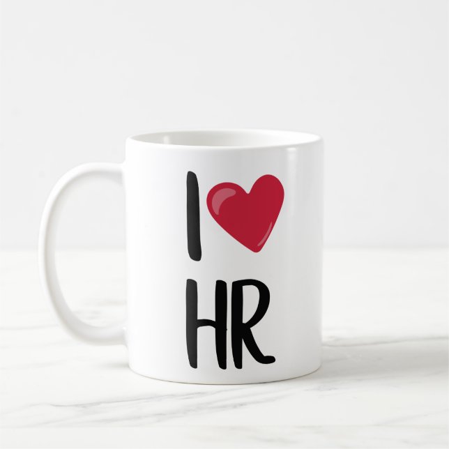 I love Human Resources HR Coffee Mug (Left)
