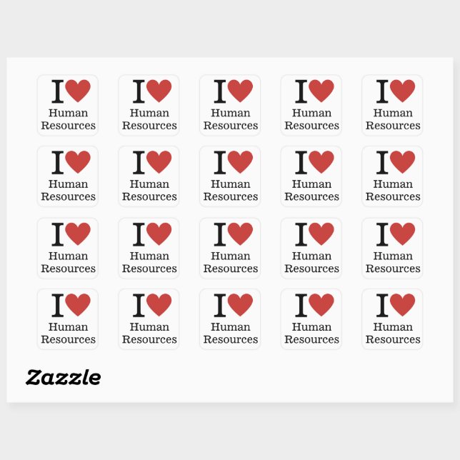 I ❤️ Love Human Resources STICKERS (Sheet)