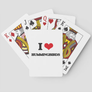 I love Hummingbirds Poker Cards