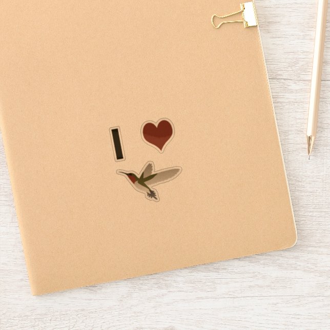 I Love Hummingbirds Sticker (Notebook)