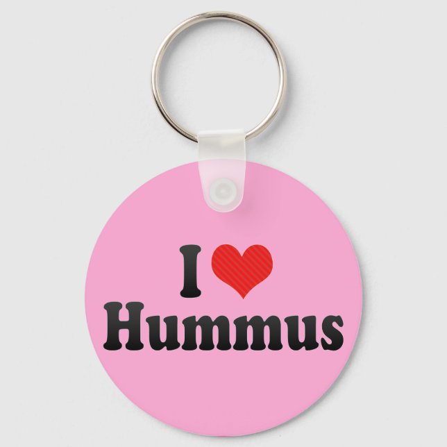 I Love Hummus Keychain (Front)