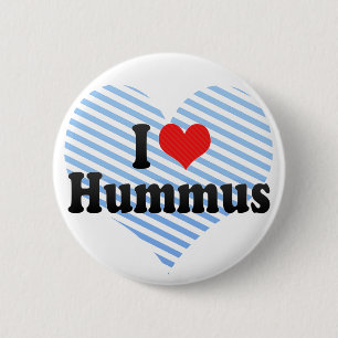 I Love Hummus Pinback Button