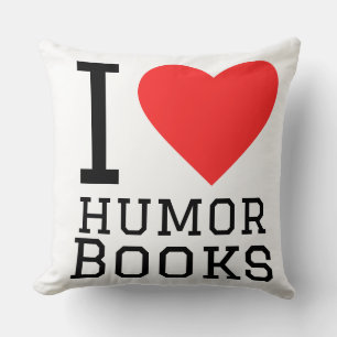 I love humor books throw pillow