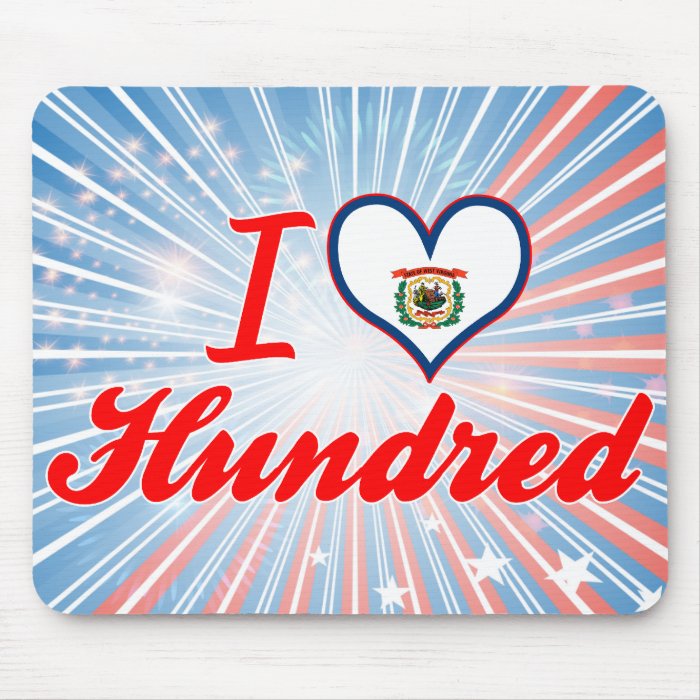 I Love Hundred, West Virginia Mousepad