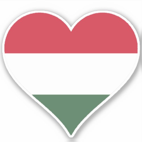 I Love Hungary Flag Sticker