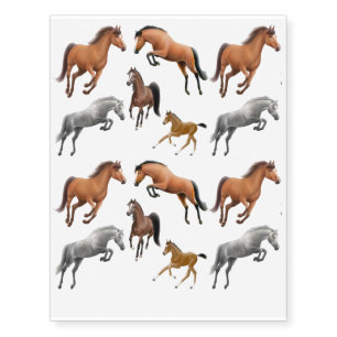 I Love Hunter Jumper Horses Temporary Tattoo