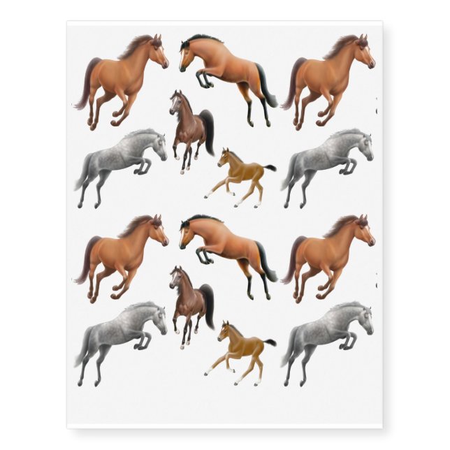 I Love Hunter Jumper Horses Temporary Tattoo (Front)