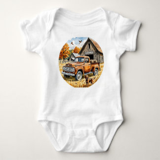 I Love Hunting With Daddy, Fall Hunting, Autumn, Baby Bodysuit