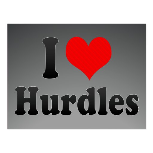 I love Hurdles Postcard | Zazzle