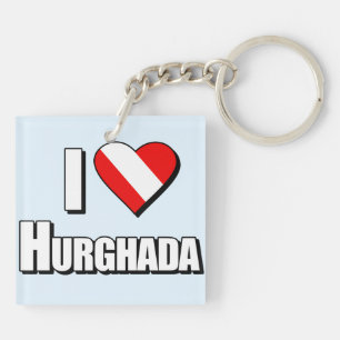 I Love Hurghada Diving Keychain