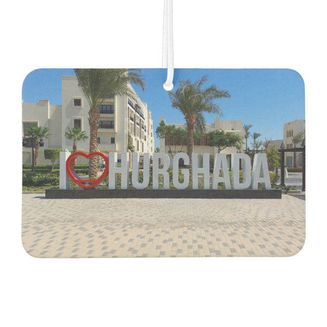 I love Hurghada Egypt Vacation Souvenir Photo Air Freshener (Front)