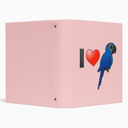Customizable I Love Hyacinth Macaws Avery Signature Binder 8.5x11