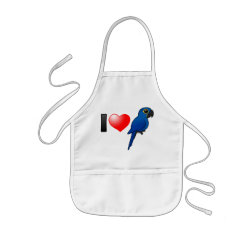 Customizable I Love Hyacinth Macaws Kid's Apron