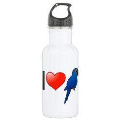 Customizable I Love Hyacinth Macaws Water Bottle (24 oz)
