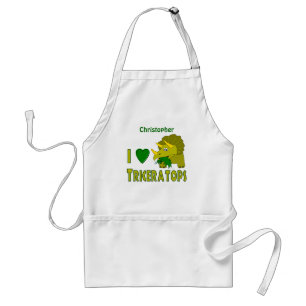 I Love (I Heart) Triceratops Cute Dinosaur Adult Apron