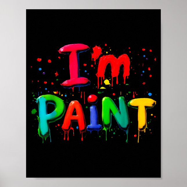 I Love I Like To Finger Paint Couple I'm Paint Val Poster (Front)